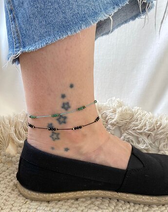 Bransoletka na nogę z Czarnym Turmalinem, Szmaragdowa Polana