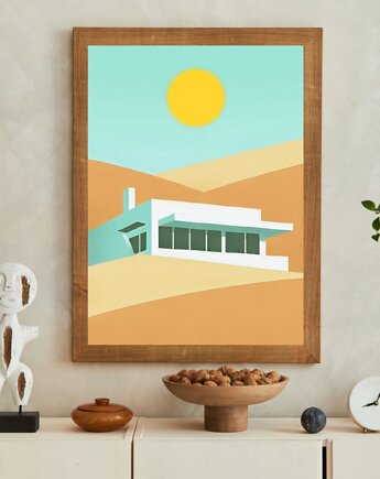 PLAKAT dekoracyjny bauhaus, mid century modern, black dot studio