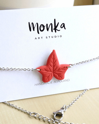 Bransoletka - jesienny liść, Monka Art Studio