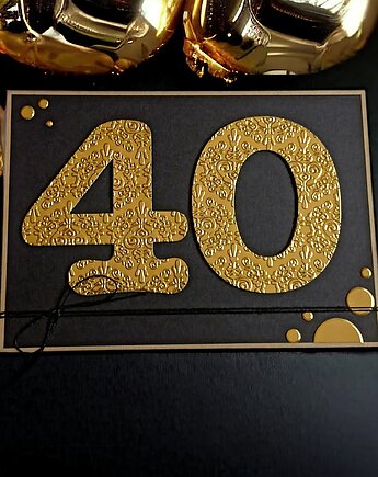 KARTKA A5 z Twoimi życzeniami : glam : 40 urodziny, kaktusia