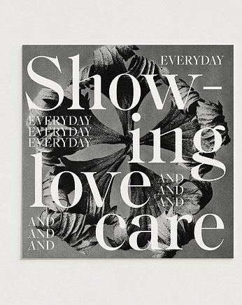 Showing love / Oryginalna grafika / poster print / plakat, Alina Rybacka