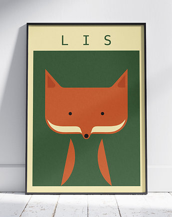 Lis - plakat dla dzieci, zwierzęta, dekoracja do pokoju dziecka, Galeria EMU