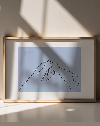 Plakat minimalistyczny Rysy, A3, decotyw, decotyw