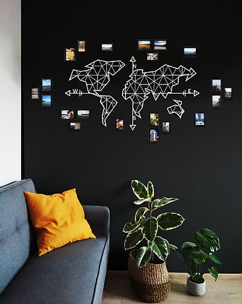 Biała Metalowa Mapa Życia Geometryczna, FIRSTROOM