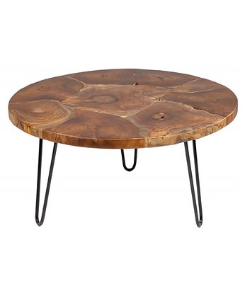 Stolik kawowy Viggo drewno teakowe 70cm, OSOBY - Prezent dla teścia
