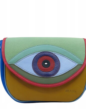 Torebka damska skórzana wymienna klapka 2w1 pojemna kolorowa OLIVKA, Olivka Warsaw