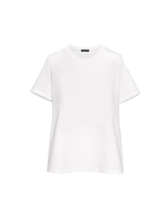 T-shirt basic biała, COCOON