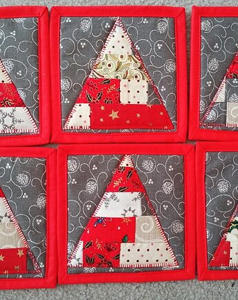 Świąteczne podkładki pod kubek, na stół, Helena Kamińska