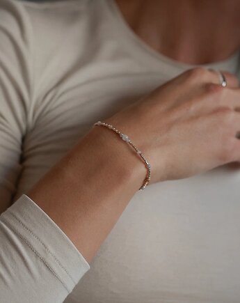 Bransoletka Harmonia Selenit Kamień Słoneczny Jaspis, w hand works