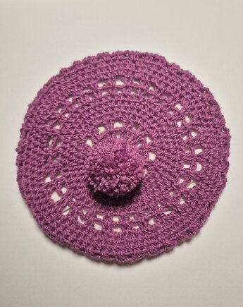 Unikatowy ażurowy beret ., Ula Raclawska