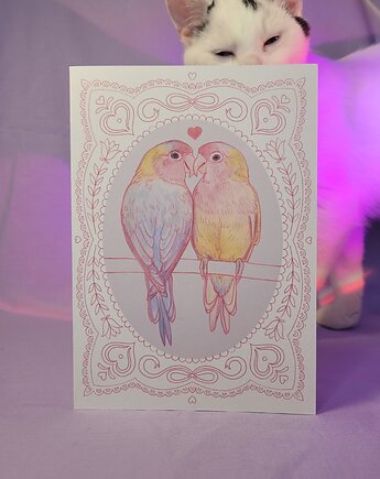 Papużki Nierozłączki / kartka okolicznościowa A5, zazula