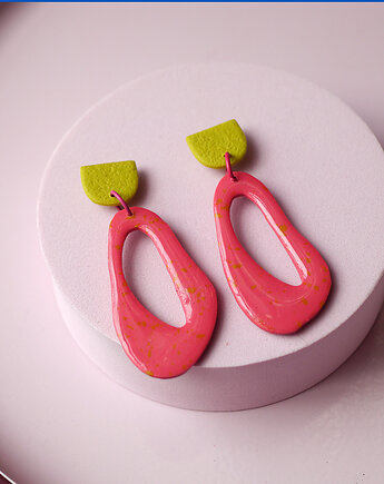 Lekkie kolczyki z glinek i żywicy, MODELINOVA