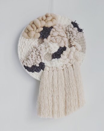 Makatka Makrama Okrągła, wool and stick