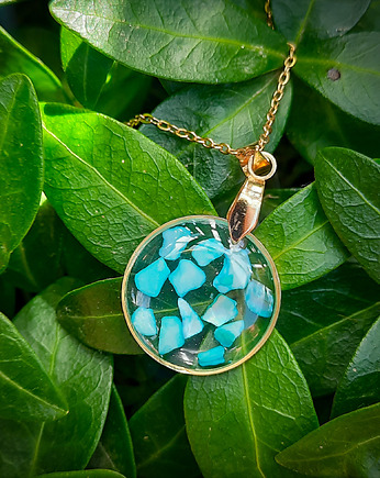 Wisiorek z turkusem, Figa handmade accessories