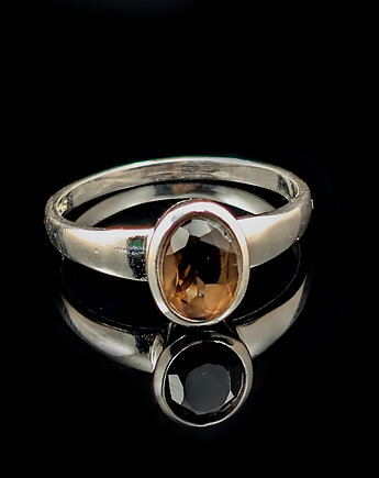 Pierścionek subtelny kwarc dymny, Pracownia Neores