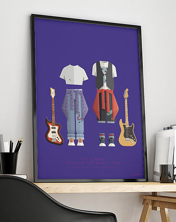 Bill & Ted - plakat 50x70 cm fine art, minimalmill