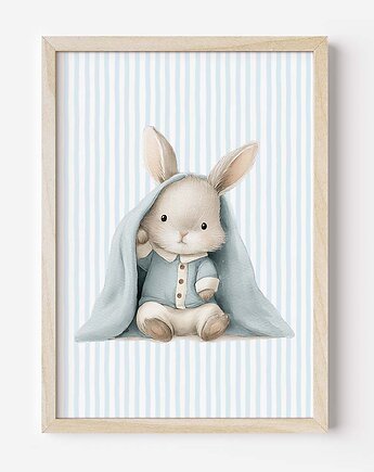 Plakat Na Ścianę Dla Chłopca Niebieskie króliczki nr. 15, Dekoracjan