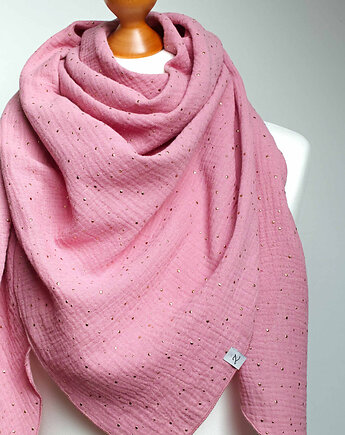 Chusta muślinowa damska, chusta bawełniana na wiosnę, Pracownia Rękodzieła Zolla