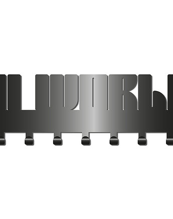 Nowoczesny Wieszak Z Kolekcji Simple Napis Hi World, K&M Design