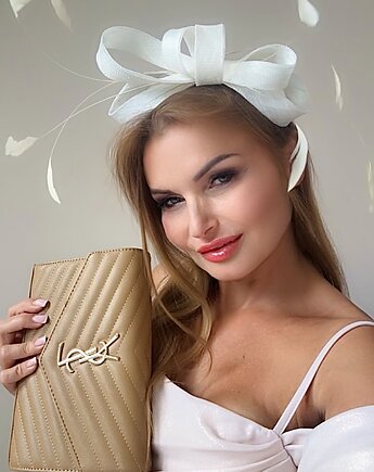 Fascynator ślubny LA VIE ecru jasny /oraz inne kolory, Monika Saxton luxurious millinery