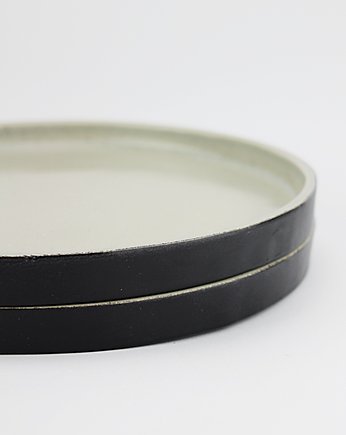 Talerz ceramiczny czarno-szary, m2k studio