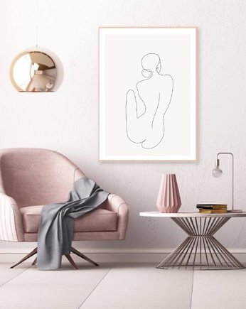 PLAKAT Nude ciało kobiety, naga kobieta, akt, black dot studio