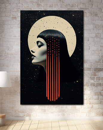 Pył księżycowy - Plakat - Druk - Kolaż, Abstrakcja, Surrealizm, Loft #25, Black Sapphire Art