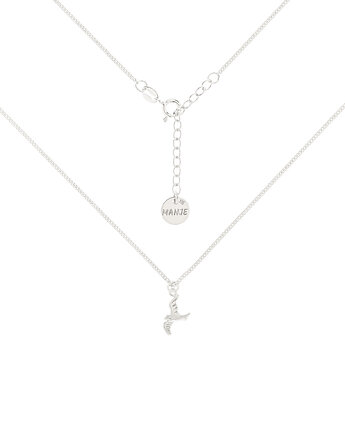 Srebrny choker pancerka z ptakiem, MANJE