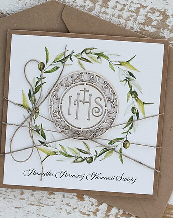 Wyjątkowa kartka na komunię, pamiątka komunii - prezent dla dziewczynki, dla, sorte