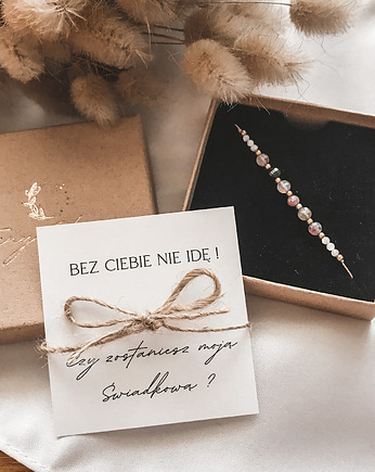 Bransoletka z turmalinu prezent świadkowa, Czy zostaniesz moją Świadkową?, Tiny Stone