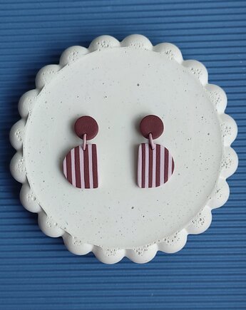 Kolczyki STRIPES sztyfty wiszące, WILDBI design