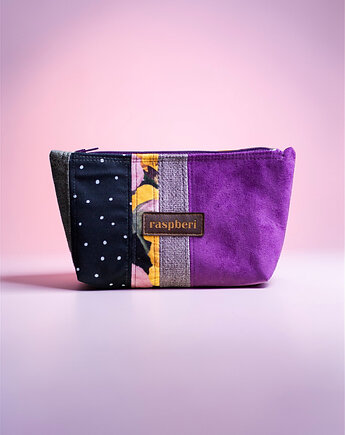 Kolorowa patchworkowa kosmetyczka MIDI, raspberi