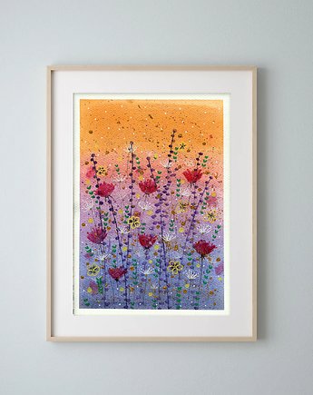 Oryginalna akwarela. Kwiaty A4, Malgorzata Domanska