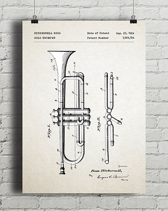 Plakat Trąbka - patent, minimalmill