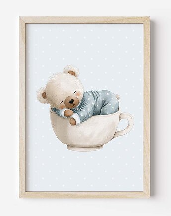 Plakat Na Ścianę Dla chłopca Niebieskie misie nr. 8, Dekoracjan