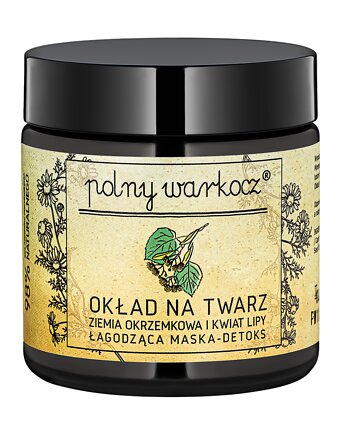 Polny Warkocz Okład na Twarz Ziemia Okrzemkowa i Kwiat Lipy Łagodząca Maska -, Polny Warkocz