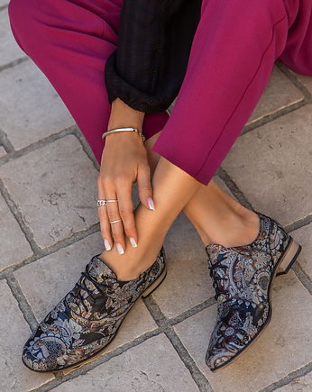 Skórzane półbuty jazzówki Zapato model 246 boho, Zapato
