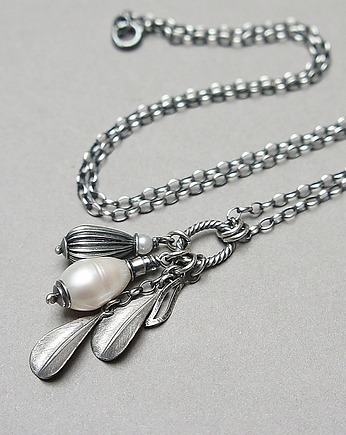 Perłowe listki  vol.2 - naszyjnik, Katia i krokodyl