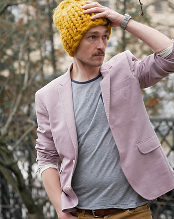 100% wełna merino czapka Beanie w grubym splocie, PANAPUFA
