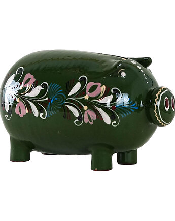 Ceramiczna świnka skarbonka, duński design, lata 70, produkcja: Dania, Przetwory design