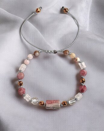 SELF LOVE - amulet - RODOCHROZYT, rodonit, opal, k.górski,  k.różowy, kaktusia