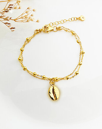 Bransoletka  z kawą, dla kawosza, złota kawa, Anemon Atelier