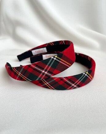 Opaska w czerwoną kratkę Red Check, Volie Line