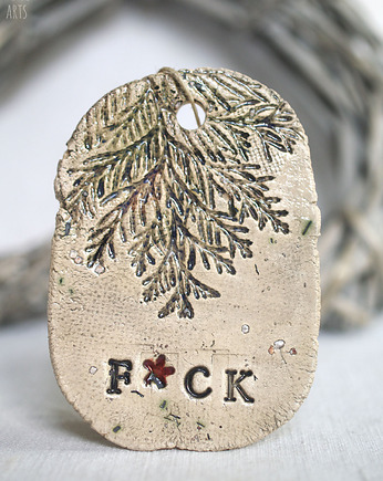 F*CK - dekor ceramiczny, zawieszka, Bea Fine Arts
