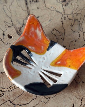 Mydelniczka ceramiczna kot tricolor, studnia ceramiczna
