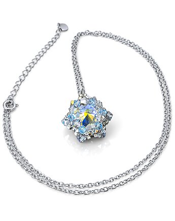 Błękitny Naszyjnik "Crystal Vitrail Maxima" z Kryształów Preciosa, STAGHORN