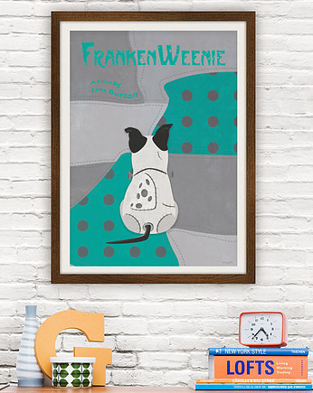 Frankenweenie - Tim Burton - plakat 50x70 cm, minimalmill