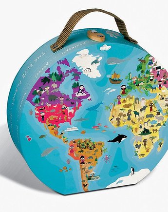 Puzzle dla dzieci mapa świata Janod 6+, OSOBY - Prezent dla dziecka