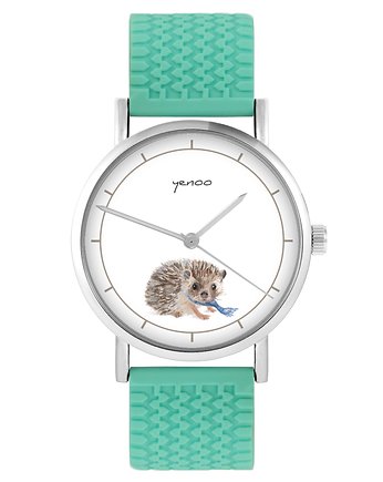 Zegarek - Jeżyk - silikonowy, turkus, yenoo