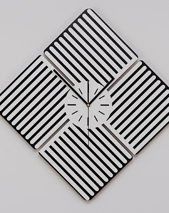 ZEGAR GEOMETRYCZNY, LAMELE, NOWOCZESNA DEKORACJA L ( 60 x 60 cm ), ORNAMENTI